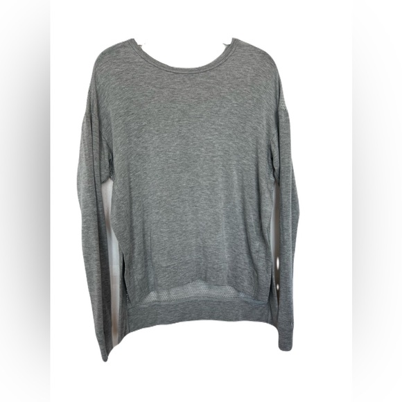 🆕 🩶 NWOT ALALA HERON Heather Gray Mesh Back Sweatshirt | Women’s XS - Picture 5 of 11